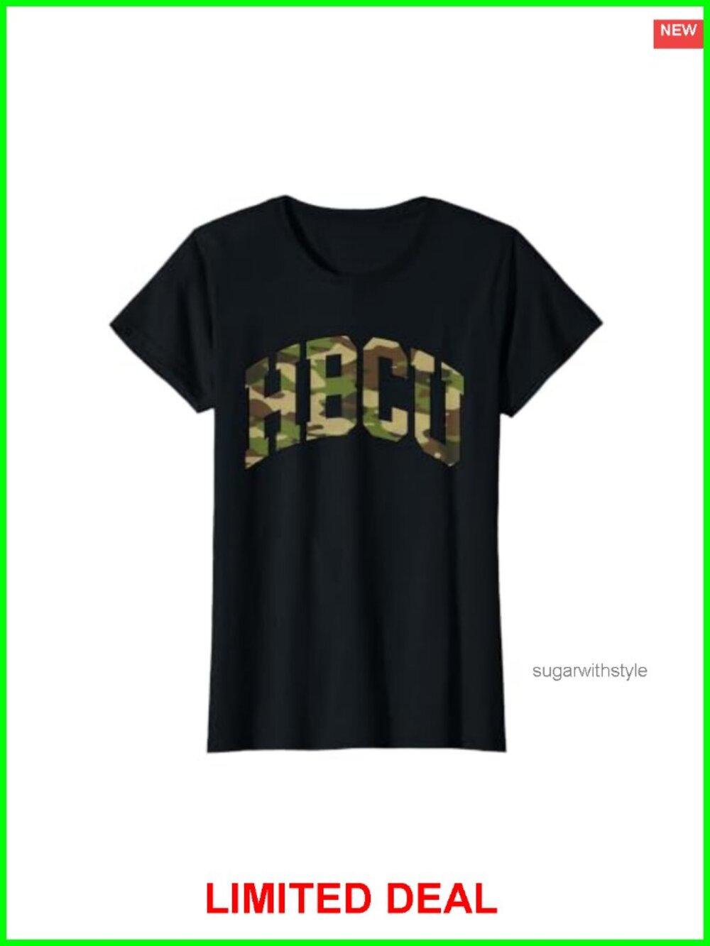 HBCU Black Colleges Camo T-Shirt Women's Cotton Tee